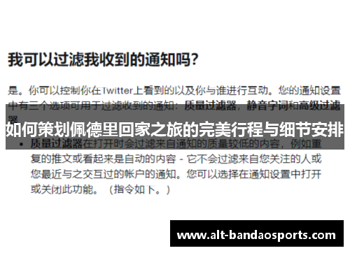 如何策划佩德里回家之旅的完美行程与细节安排